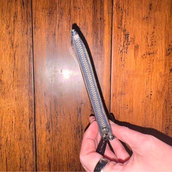 Michael Kors Shimmering Blue Snake Print Pouch - Picture 4 of 7